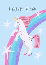 Inspirational card with unicorn. created by Anastasia Ultramarin