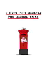 Postbox Mail Strike delivery funny Christmas card created by easeupbabes
