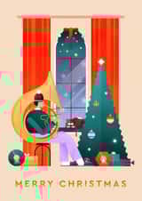 Cute Merry Christmas card created by Tanya Korniichuk