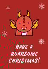 Blaze the Dragon Christmas Card created by Roarsome