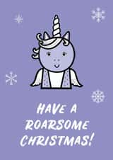Sparkle the Unicorn Christmas Card created by Roarsome