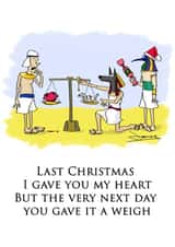 Last Christmas - A cartoon card for a history buff and/or wham fan created by James Mellor