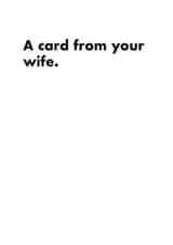 A very basic card from your wife. created by OBJECTABLES