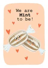 Cute Anniversary Card for Significant Other - We are Mint to Be! Humbug created by Illustrated by Aimee