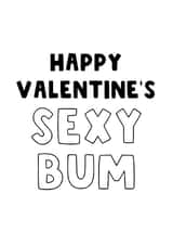 Happy Valentine's Sexy Bum - Cheeky Valentine's Card for Husband or Wife created by The Blunt Badger