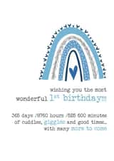 Wishing you the most wonderful 1st birthday created by Dandelion Stationery