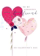 Beautiful Valentine's Day card for Girlfriend - heart balloons created by Hotchpotch