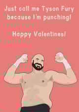 Tyson Fury Valentines Card created by The Crude Card Company