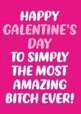 Funny Galentines Day card for best friend created by Dean Morris Cards