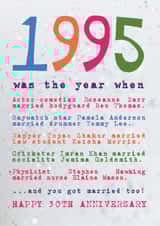 Married in 1995 - happy 30th wedding anniversary card created by Becka Griffin