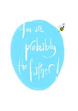 Funny anniversary card for a new dad created by Tough Love