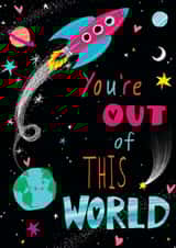 Cute 'Out of this world' Valentines card! created by Paula Bowles