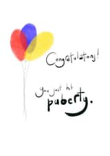 Funny birthday card for friend – joke card – growing up created by Tough Love