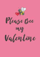Cute Valentine Card For Your Significant Other - Please Bee My Valentine created by Helen Morgan Illustration