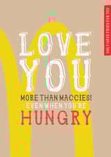 Funny Valentines Card - McDonald's created by la la la Designs