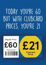 60th Birthday Card - Funny Tesco Clubcard created by Illustrated by Nicole