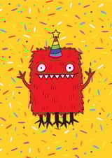 Monster Birthday Card - Celebration - Confetti created by TACHE