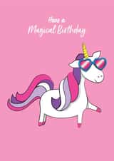 Cute Birthday Card - Magical - Unicorn created by TACHE