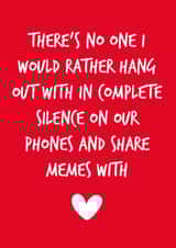 Funny Valentine's Day Card for Significant Other - On Our Phones created by Cards by Lee