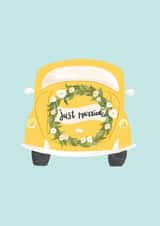 Cute Wedding Card - Just Married - Car created by TACHE