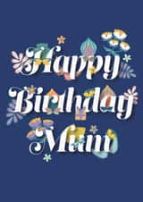 Pretty Floral Happy Birthday Mum Card created by LJRanson Design