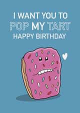 Funny Pop Tart Happy Birthday Card Perfect For Any Foodie created by Tommy Blue Illustration