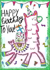 Happy Birthday To YOU! Lama Card created by WimCards