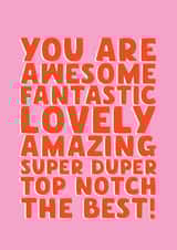 Cute Thank You Card -  'You Are The Best' - Appreciation created by Lucky Lemon Studio 