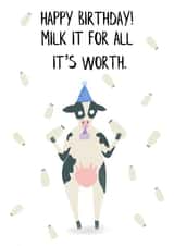 Help them Milk their birthday for all its worth with this punny birthday card! created by Laura Sadler