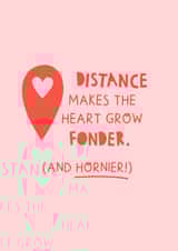 Naughty Valentine's Day Card - Distance Makes the Heart Grow Fonder created by Zoe Spry