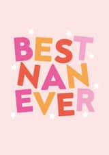 Cute Birthday/Mother's Day Card - Best Nan Ever created by Seabird Studio