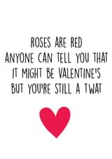 Twat Valentine's day card created by Cheeky Chops Cards