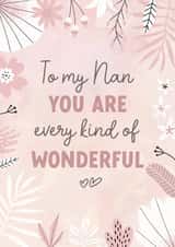 Cute Mother's Day Card - Nan - Every kind of Wonderful created by Evie Garnett Designs