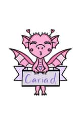 Super cute Welsh language card, perfect for celebrating St. Dwynwen’s Day. created by Paperleaf Studios