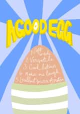A Good Egg - funny card for friends and loved ones - all occasions created by Constance Dales