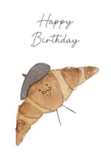 Cute Croissant Birthday Card created by Arty Bee Designs