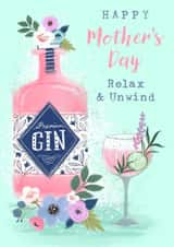 Mother's Day For Mum - Gin - Relax - Pretty created by Dalia Clark Design
