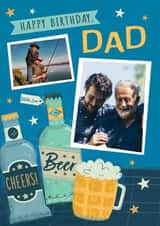 Personalised Birthday Photo Card created by Dalia Clark Design - Dad Classic Birthday Personalised Photo Card 19728