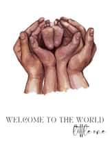 Welcome to the world little one new baby card created by Ruby and Ophelia