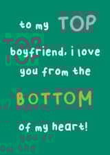 Funny LGBTQ+ Funny Queer Boyfriend Top and Bottom Card created by AbiGoLucky