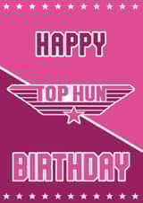 Funny Top Gun themed birthday card, Birthday hun, Funny hun birthday card created by Lucie Chapman
