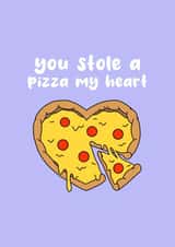 Pizza my heart valentines card created by Beth Ross