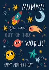 Cute Mother's Day Card - Mummy - Out of this World created by Becky Down