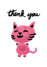 Cute thank you message for a significant other who enjoy cats company created by Julien Decaudin