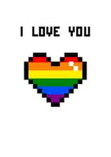 I Love You Retro created by Dan Likes to Draw