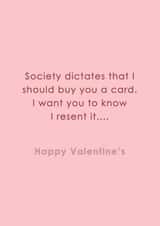 Jaded Valentine's Card from Resentful Partner created by Hoobynoo