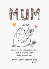 Cute Mother's Day Card - Enjoy your special day - Bird created by Occasional Occasions