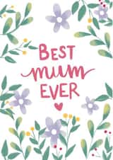 Cute Mother's Day Card - Best Mum Ever created by Emily Hline Illustration