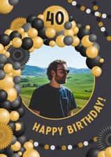 Personalised Birthday Photo Card created by Evie Garnett Designs - 40 male Birthday Personalised Photo Card 11871