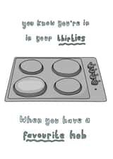 Funny birthday card for a friend in their thirties created by The Secret Sausage 